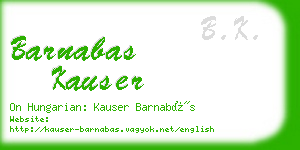 barnabas kauser business card